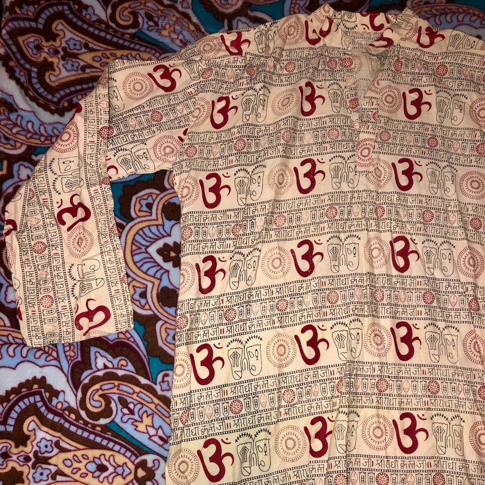 Egyptian Indian style 3rd eye long fitting shirt